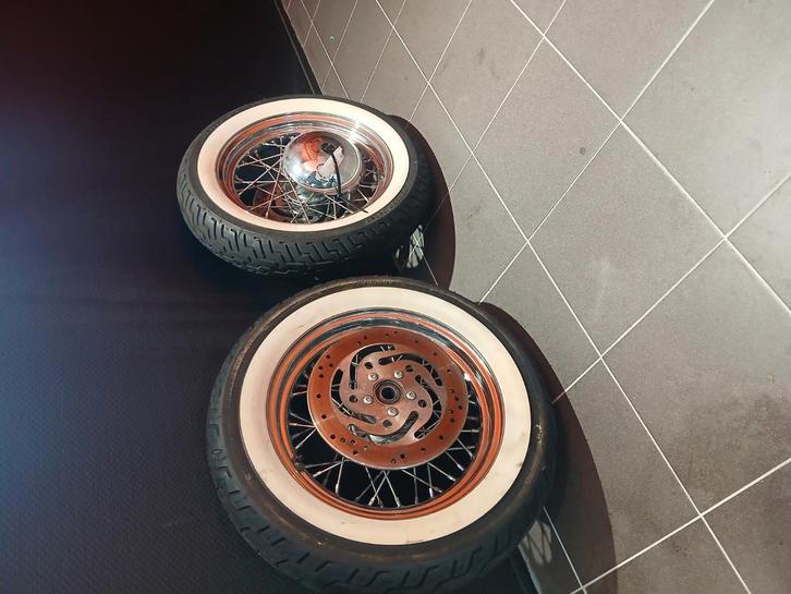 Velgen set H-D 16 inch spaakwielen, Motoren, Onderdelen | Harley-Davidson, Gebruikt, Ophalen of Verzenden