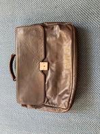 Plevier laptoptas in donkerbruin soepel leer, Ophalen of Verzenden, Gebruikt, Aktetas