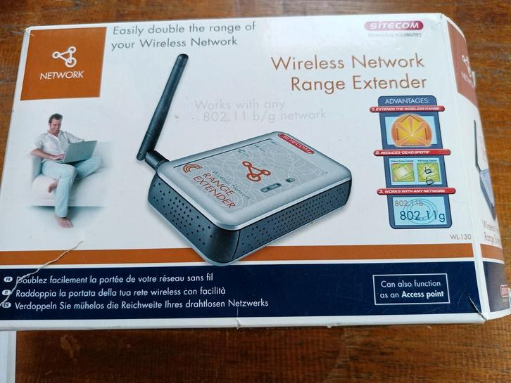 Sitecom Wireless Network Range Extender - Zo goed als nieuw, Computers en Software, Routers en Modems, Zo goed als nieuw, Router