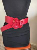 Vintage riem met bloem, Ophalen of Verzenden, Zo goed als nieuw, Rood