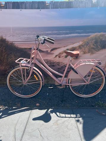 Roze Nogan Meisjesfiets 26 inch met Nieuw Zadel