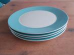 Hema dinerborden lichtblauwe rand, Verzenden, Zo goed als nieuw, Overige stijlen, Bord(en)
