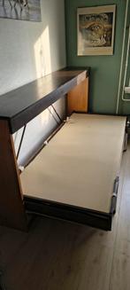 Vintage Opklapbed / Kastbed, Ophalen, Gebruikt, Bruin, Vintage