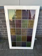 Glas in lood raam - 707x1160mm incl. sluiting, Antiek en Kunst, Ophalen