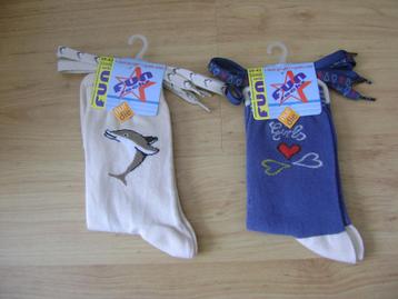 2 paar sokken en veters Nur Die Fun Socks maat 39-42 beschikbaar voor biedingen