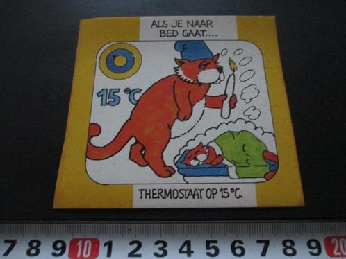 sticker strip kat kaars als je naar bed gaat thermostaat 15º, Verzamelen, Stickers, Zo goed als nieuw, Bedrijf of Vereniging, Ophalen