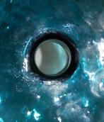 Vintage Donut vaas Scandinavie- Pruisisch blauw, Blauw, Aardewerk of Porselein, Ophalen of Verzenden, Zo goed als nieuw