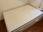 IKEA Brimnes Bed 140x200 + Matras - Gebruikt, Ophalen, Gebruikt, Wit, Tweepersoons