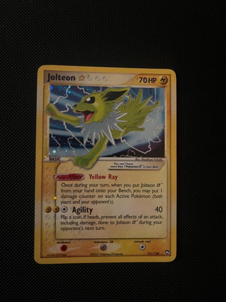 Jolteon [Gold Star] #101 - Pokemon Power Keepers, Hobby en Vrije tijd, Verzamelkaartspellen | Pokémon, Gebruikt, Losse kaart, Foil