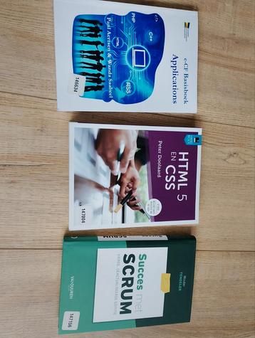 3 ICT schoolboeken (e-CF, Scrum, HTML 5 en CSS) beschikbaar voor biedingen
