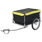 Fietstrailer 65 kg zwart en geel gratis bezorgd, Nieuw, Ophalen of Verzenden, Aanhangfiets, 60 tot 80 kg