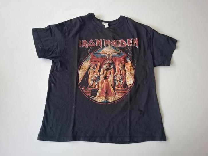Vintage Iron Maiden shirt met M, Kleding | Heren, T-shirts, Gedragen, Maat 48/50 (M), Zwart, Ophalen of Verzenden
