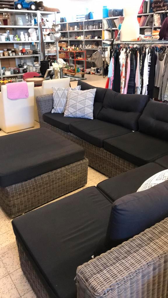 Prachtige lounge set, Tuin en Terras, Tuinsets en Loungesets, Zo goed als nieuw, Loungeset, Rotan, 6 zitplaatsen, Bank, Hocker