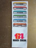 1964 BUICK Kleuren & Interieurs folder, Engels, Ophalen of Verzenden, Zo goed als nieuw, Overige merken