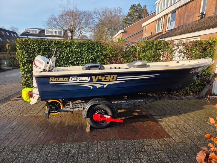 Rhea Gipsy V430 met 30pk Evinrude E-TEC, Watersport en Boten, Vis- en Consoleboten, 30 tot 50 pk, 3 tot 6 meter, Benzine, Buitenboordmotor