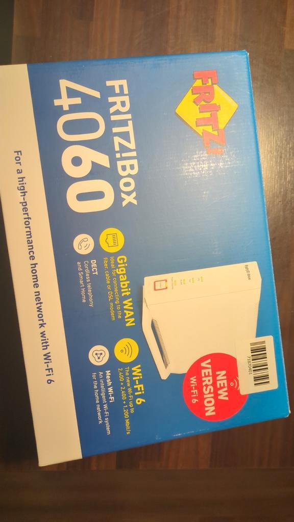 Fritz!Box 4060 - Krachtige WiFi 6 Router ZGAN, Computers en Software, Routers en Modems, Zo goed als nieuw, Router, Ophalen of Verzenden