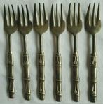 Retro Italiaanse bronzen dessert vorken bewerkte handvatten, Antiek en Kunst, Ophalen of Verzenden