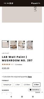 Lab Paint Mushroom (MAT) 5lts – Brand New, Doe-het-zelf en Verbouw, Verf, Beits en Lak, Wit, Nieuw, Ophalen of Verzenden, Verf