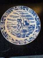 Delfts blauw wandbord 39cm, Antiek en Kunst, Ophalen of Verzenden