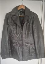 Lederlook damesjas, Maat 38/40 (M), Bruin, Verzenden, Zo goed als nieuw