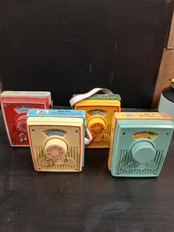 Fisher-Price Vintage Muziekdoosjes, Kinderen en Baby's, Speelgoed | Overig, Gebruikt, Jongen of Meisje, Ophalen of Verzenden