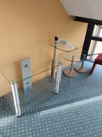 Glazen TV Meubel plus drie tafeltjes, Huis en Inrichting, Kasten | Televisiemeubels, Ophalen, Gebruikt, Glas