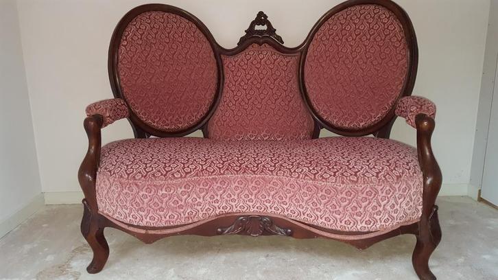 Klassiek noten BANK, Antiek en Kunst, Antiek | Meubels | Stoelen en Banken, Ophalen
