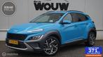 Hyundai Kona 1.6 HYBRID Schuif-Kanteldak | Elektr. Stoelvers, 12 maanden, Blauw, Leder, Bedrijf