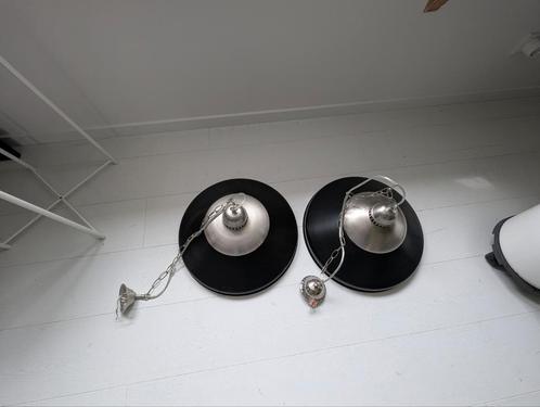 Set van 2 stijlvolle Zwarte Plafondlampen, Huis en Inrichting, Lampen | Spots, Zo goed als nieuw, Ophalen