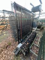 Dubbele zwarte draaipoort, Tuin en Terras, Tuinpoorten, Ophalen, 200 cm of meer, Zo goed als nieuw, IJzer