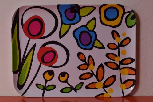 Retro vintage stijl ZAK! Designs dienblad met funky bloemen, Huis en Inrichting, Woonaccessoires | Dienbladen, Zo goed als nieuw