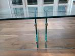 Glazen salon tafel, Huis en Inrichting, Tafels | Eettafels, 100 tot 150 cm, Zo goed als nieuw, Rechthoekig, 50 tot 100 cm