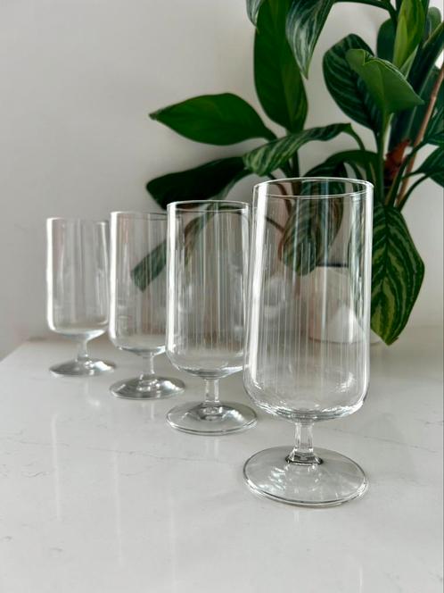 4 vintage kristallen bierglazen Copier serie Atlanta, Antiek en Kunst, Antiek | Glas en Kristal, Ophalen of Verzenden