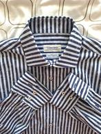 Overhemd - THOMAS MAINE - Blauw/grijs - Maat 41 42, Ophalen of Verzenden, Zo goed als nieuw, Blauw, Halswijdte 41/42 (L)