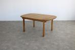 brutalist eettafel | vintage tafel | eiken | verlengbaar, Gebruikt, ., Eikenhout, Vijf personen of meer
