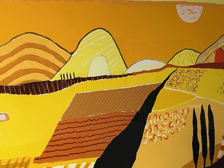 Ronald Boonacker, ingelijste zeefdruk Spoleto I, Antiek en Kunst, Kunst | Litho's en Zeefdrukken, Ophalen