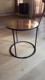 Bijzettafel, Huis en Inrichting, Tafels | Bijzettafels, Ophalen, Minder dan 55 cm, Metaal of Aluminium, Rond