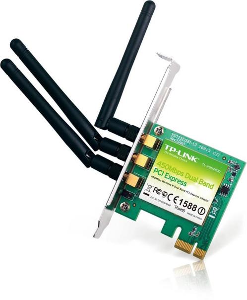 TP-Link TL-WDN4800 - WiFi 4 450Mbps PCI-e x1  [k470] 6-7, Computers en Software, Netwerkkaarten, Zo goed als nieuw, Intern, Ophalen of Verzenden
