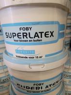 Superlatex 2,5 liter voor binnen en buiten 45,= voor 19,95,=, Nieuw, Verf, Ophalen of Verzenden, Wit