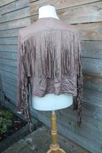 Jasje bruin franje Magna mt 40/42 Nieuw Vaste prijs, Kleding | Dames, Maat 38/40 (M), Bruin, Ophalen of Verzenden, Jasje