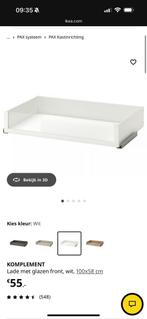 Komplement 100x58 lade met glas, Minder dan 100 cm, 25 tot 50 cm, 50 tot 100 cm, Ophalen of Verzenden