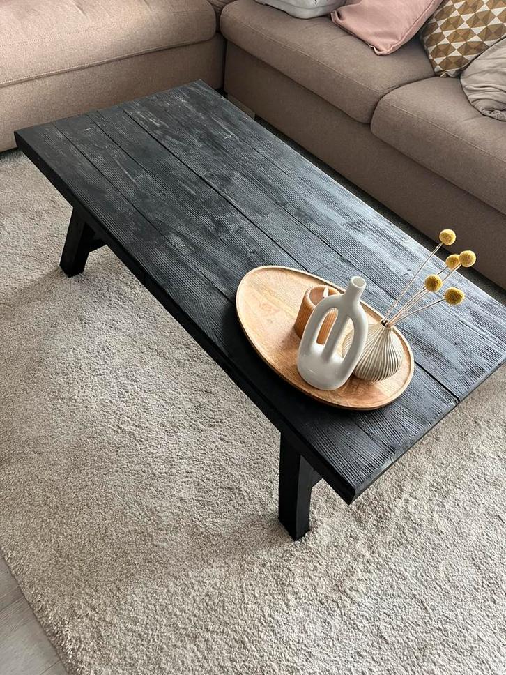 Salontafel hout, Huis en Inrichting, Tafels | Salontafels, Gebruikt, Minder dan 50 cm, 50 tot 100 cm, 100 tot 150 cm, Rechthoekig