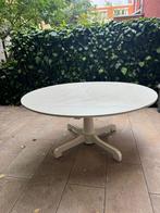 Witte eiken eettafel – vierkant én rond – Engels fabrikaat, Huis en Inrichting, Ophalen, Eikenhout, Zo goed als nieuw, Vijf personen of meer