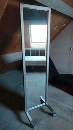 Design spiegel van rvs, geparelstraald., Huis en Inrichting, Ophalen, Minder dan 50 cm, Zo goed als nieuw, Minder dan 100 cm