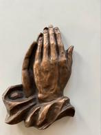 Biddende handen - brons - gesigneerd - zeer zwaar, Antiek en Kunst, Antiek | Religie, Ophalen of Verzenden