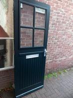 landelijke hardhouten voordeur met dubbeleglas erin, Doe-het-zelf en Verbouw, Deuren en Horren, Ophalen, Gebruikt, 80 tot 100 cm