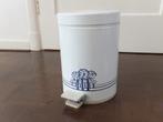 leuke vintage prullenbak, brabantia wit met blauw, jaren 90, Ophalen of Verzenden