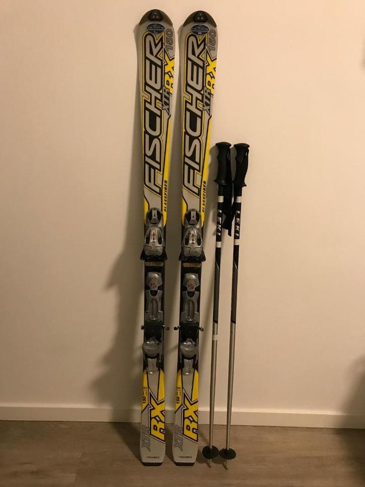 Fischer XTR RX carve ski's 150 cm met Leki skistokken, Sport en Fitness, Skiën en Langlaufen, Gebruikt, Ski's, Skiën, Fischer