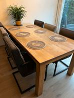 Massief eiken mooie tafel 220 x100, 200 cm of meer, 50 tot 100 cm, Modern, Rechthoekig
