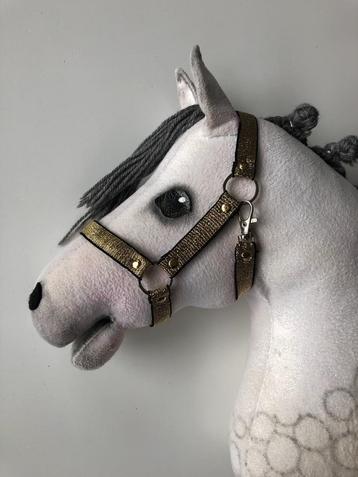 halsterset hobbyhorse / stokpaard goud zwart beschikbaar voor biedingen